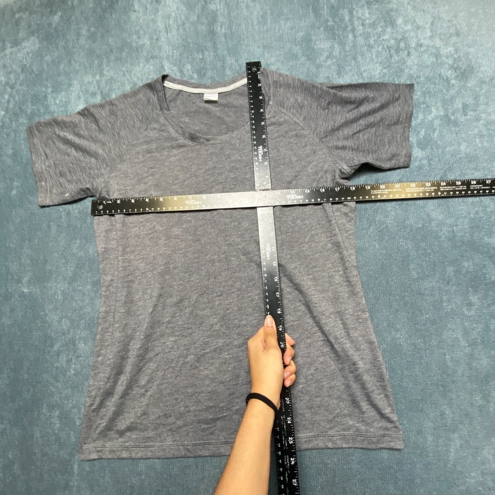 Sport Tek T Shirt Women Medium Heather Gray Raglan Sleeve Contrast Stitching Tee - Picture 6 of 14